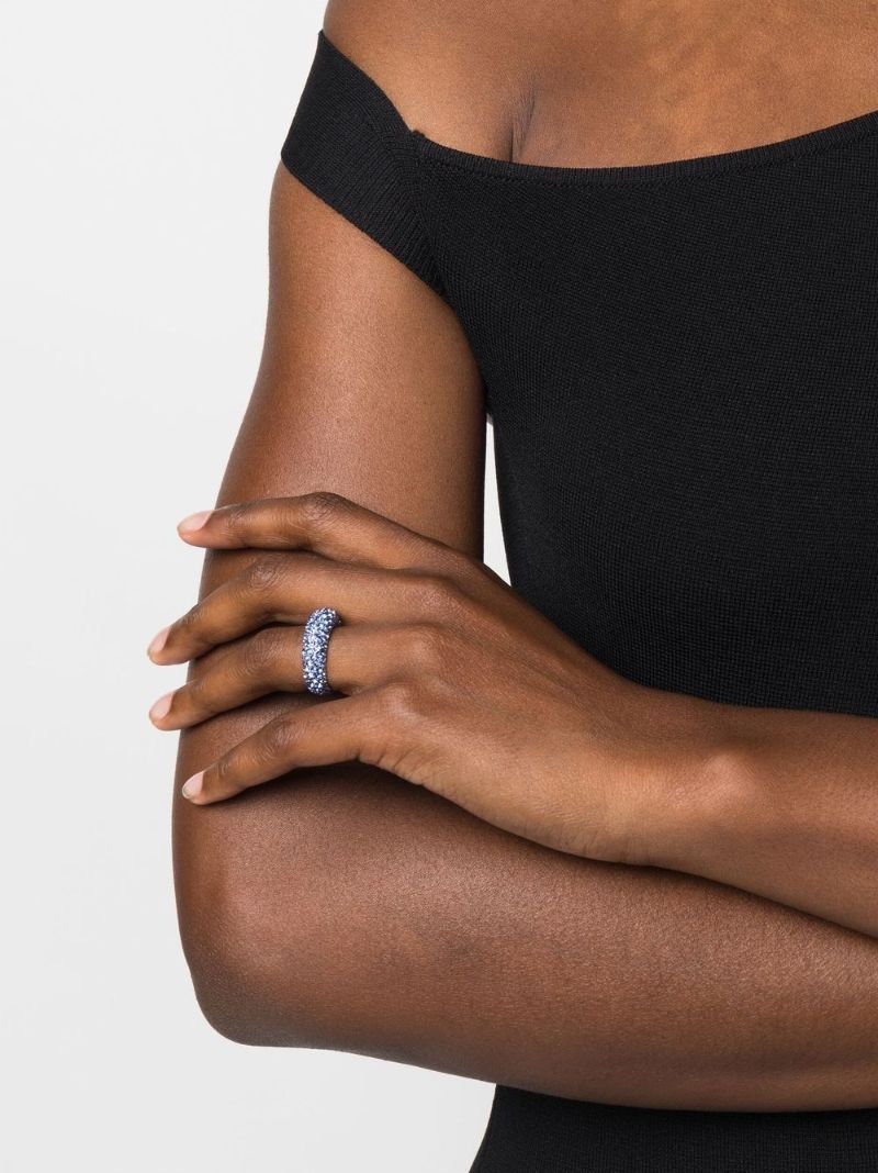 Silver-tone Cameron Crystal Ring