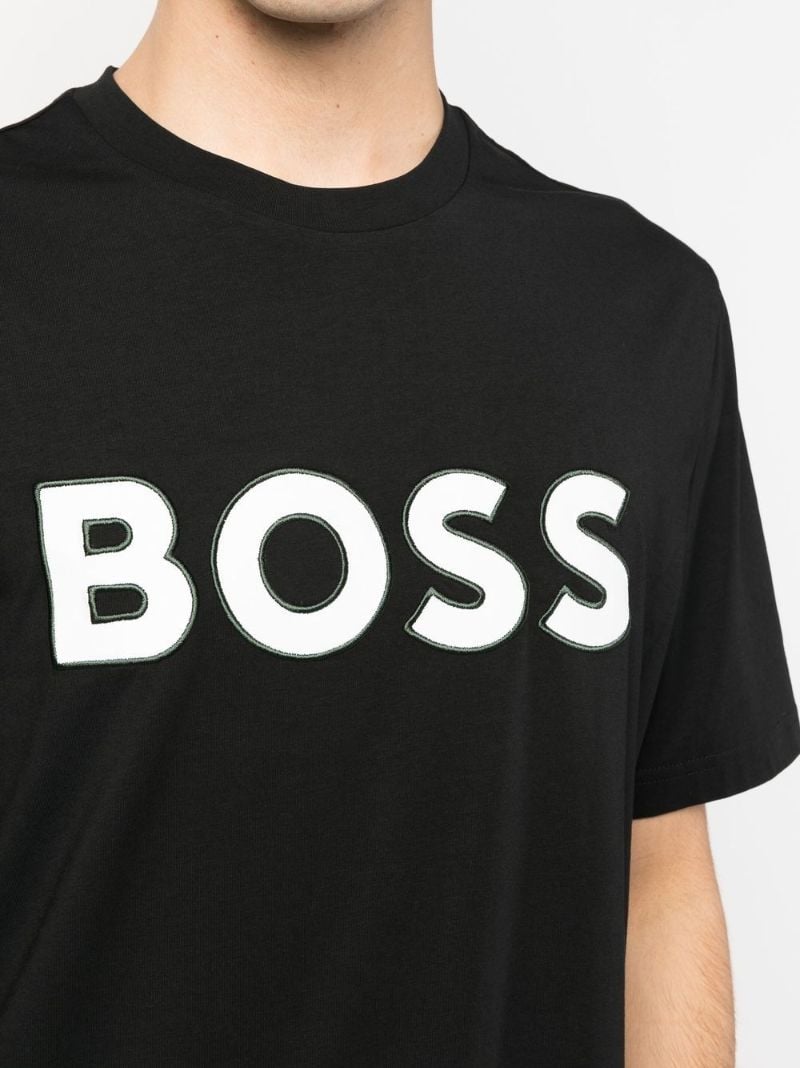 Black Logo Cotton T-shirt