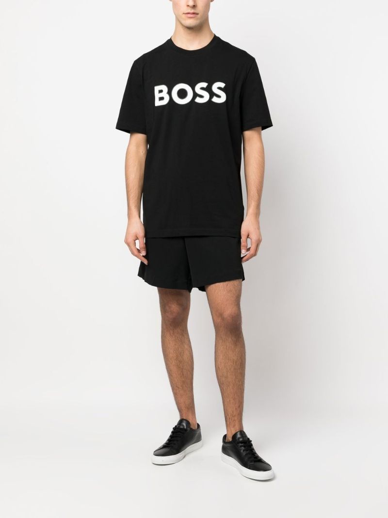 Black Logo Cotton T-shirt