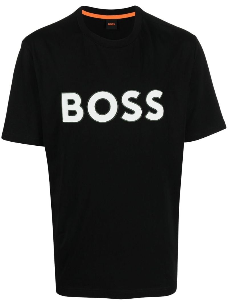 Black Logo Cotton T-shirt