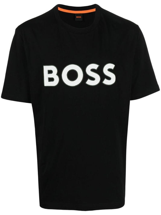 Black Logo Cotton T-shirt