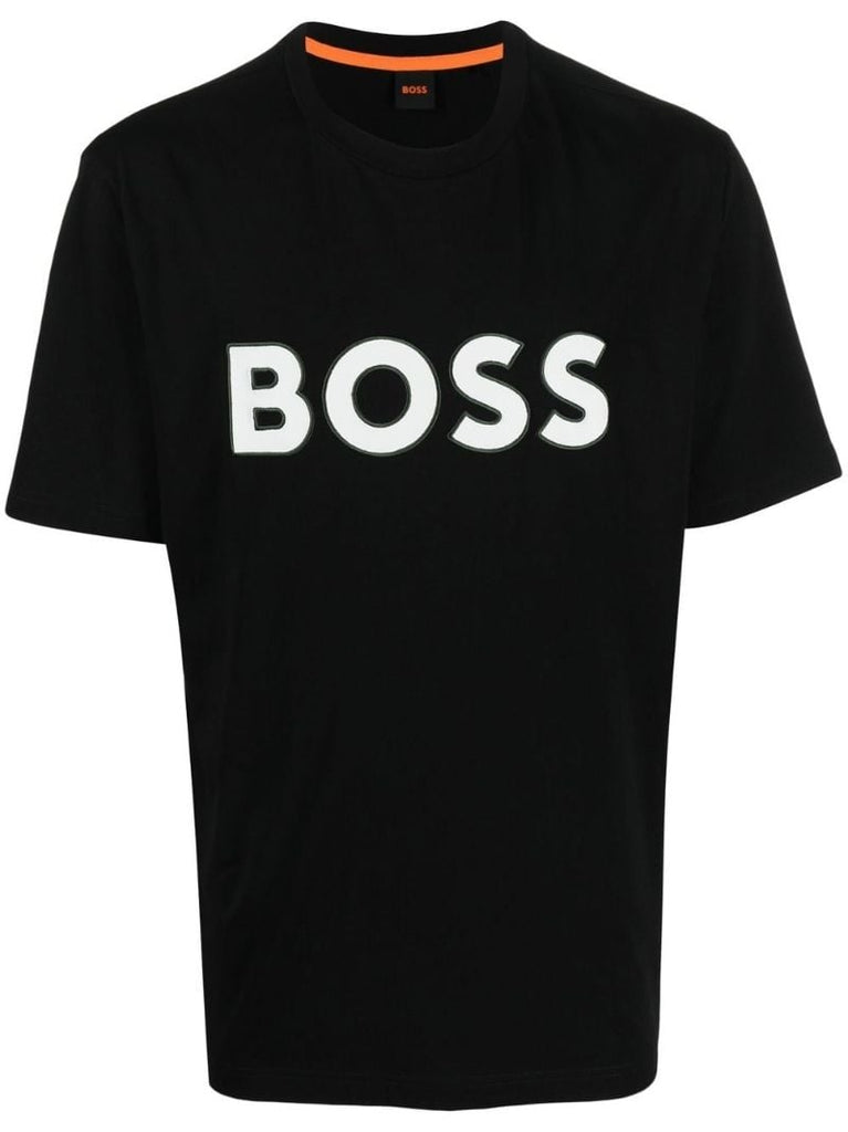 Black Logo Cotton T-shirt
