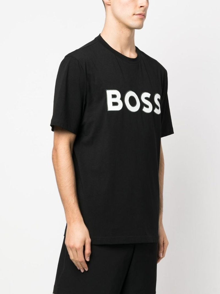 Black Logo Cotton T-shirt