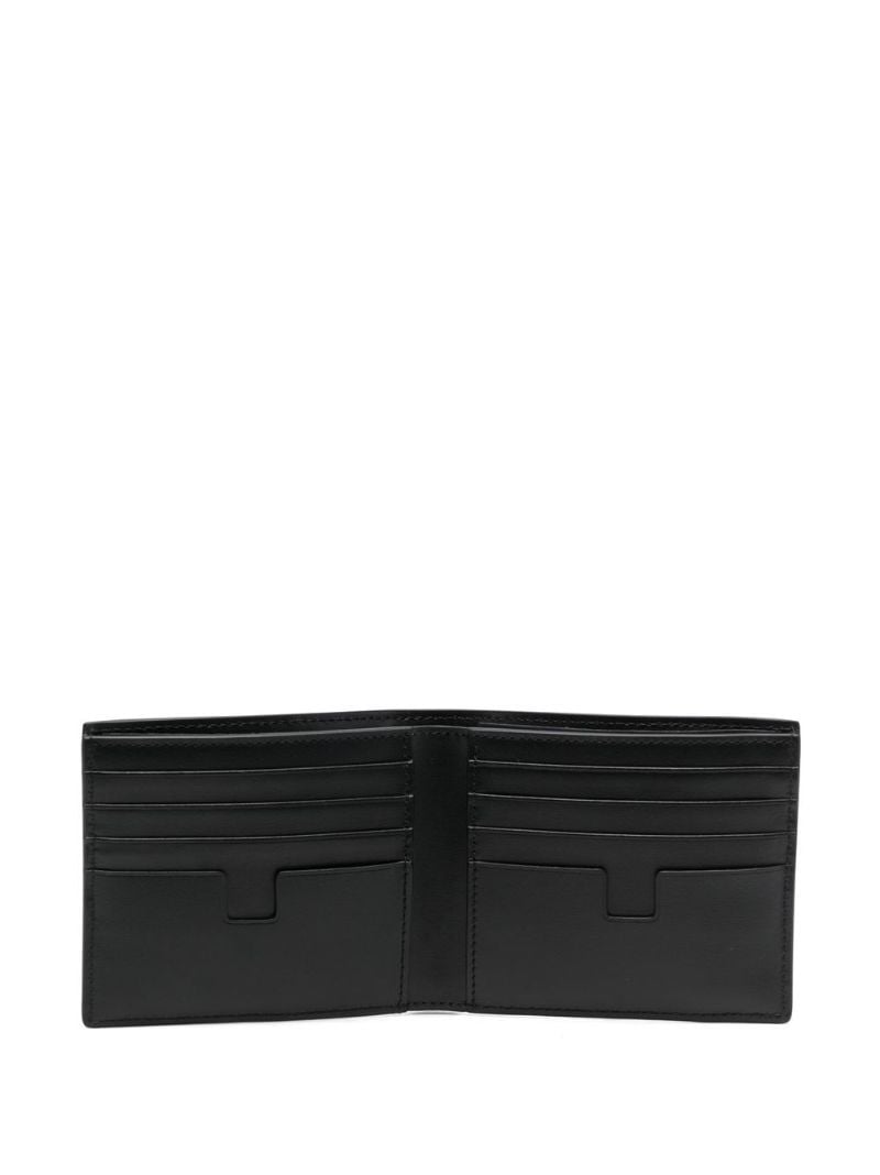 Black Crocodile-effect Bi-fold Wallet