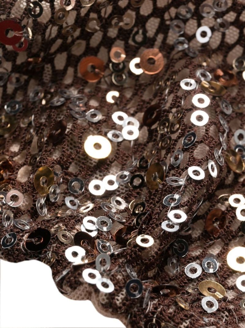 Brown Sequin Halterneck Bikini