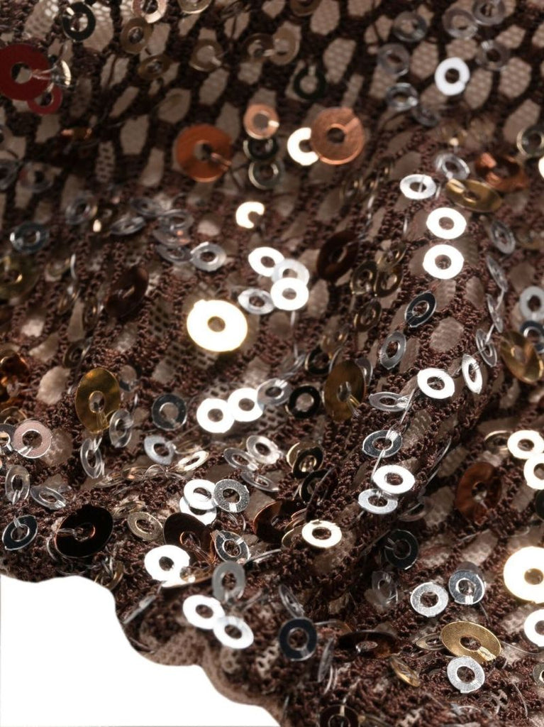 Brown Sequin Halterneck Bikini