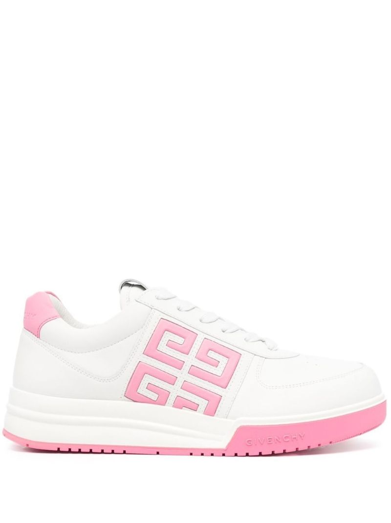 White 4g Leather Low Top Sneakers