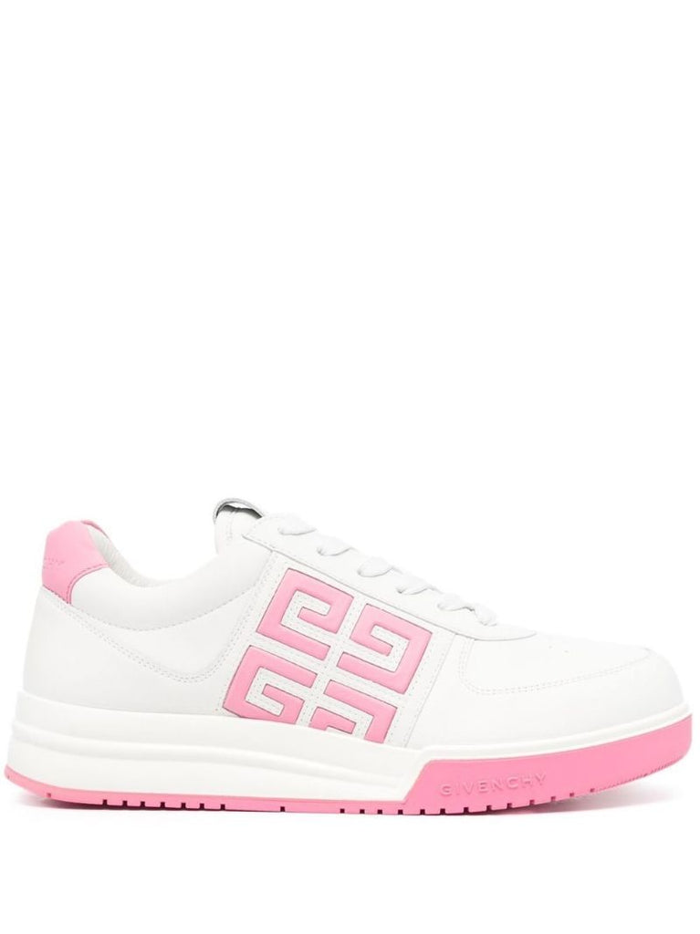 White 4g Leather Low Top Sneakers
