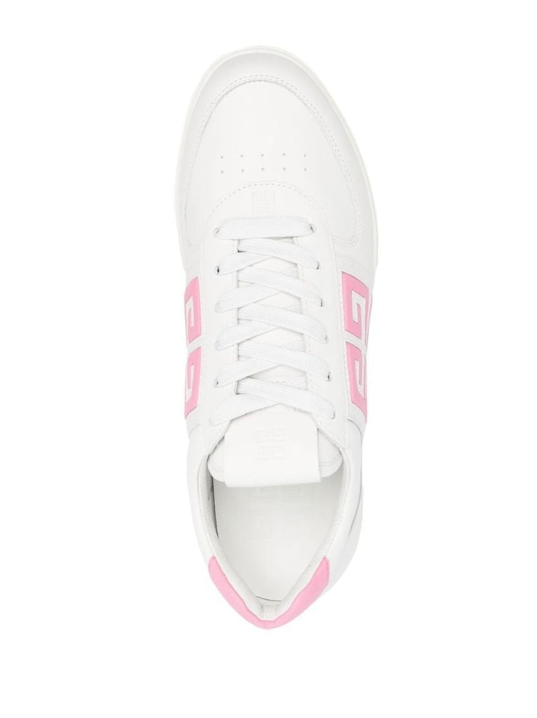 White 4g Leather Low Top Sneakers