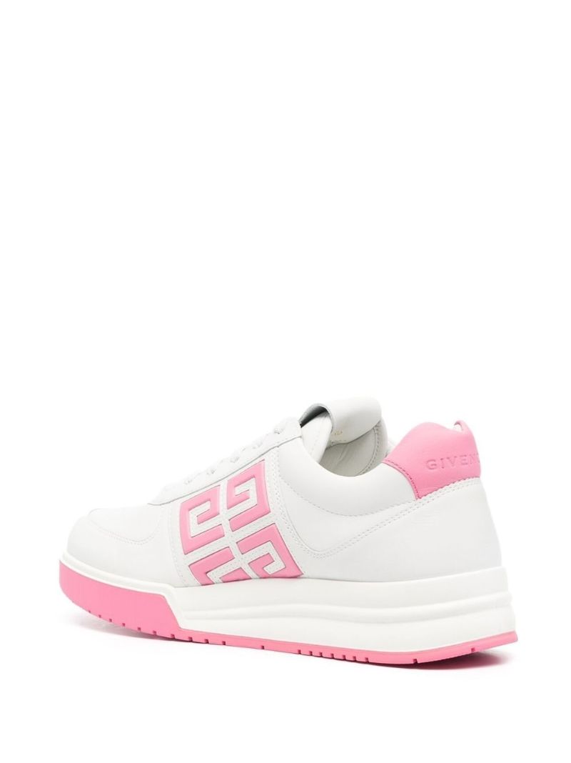 White 4g Leather Low Top Sneakers