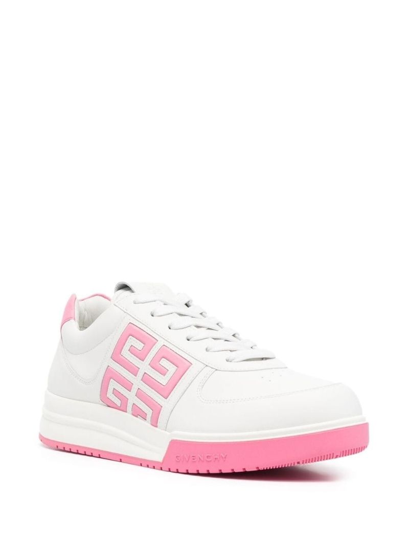 White 4g Leather Low Top Sneakers