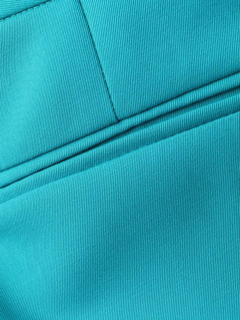 Blue Flared Wool Trousers