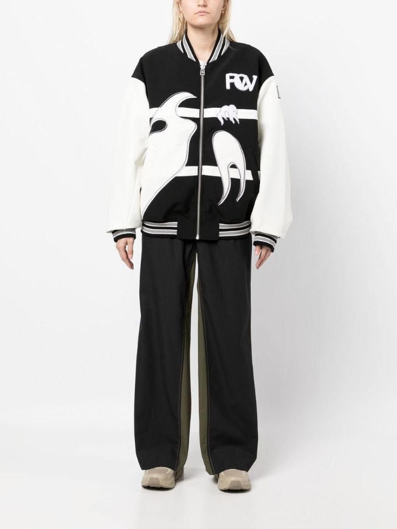 Black Phoenix Embroidered Bomber Jacket