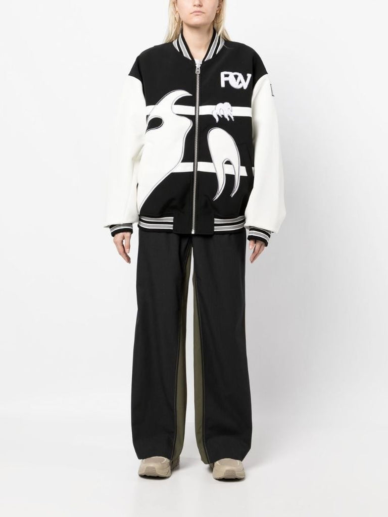 Black Phoenix Embroidered Bomber Jacket
