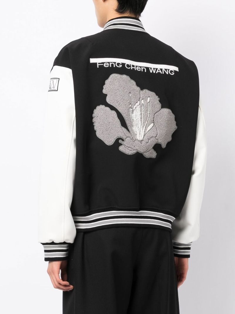 Black Phoenix Embroidered Bomber Jacket