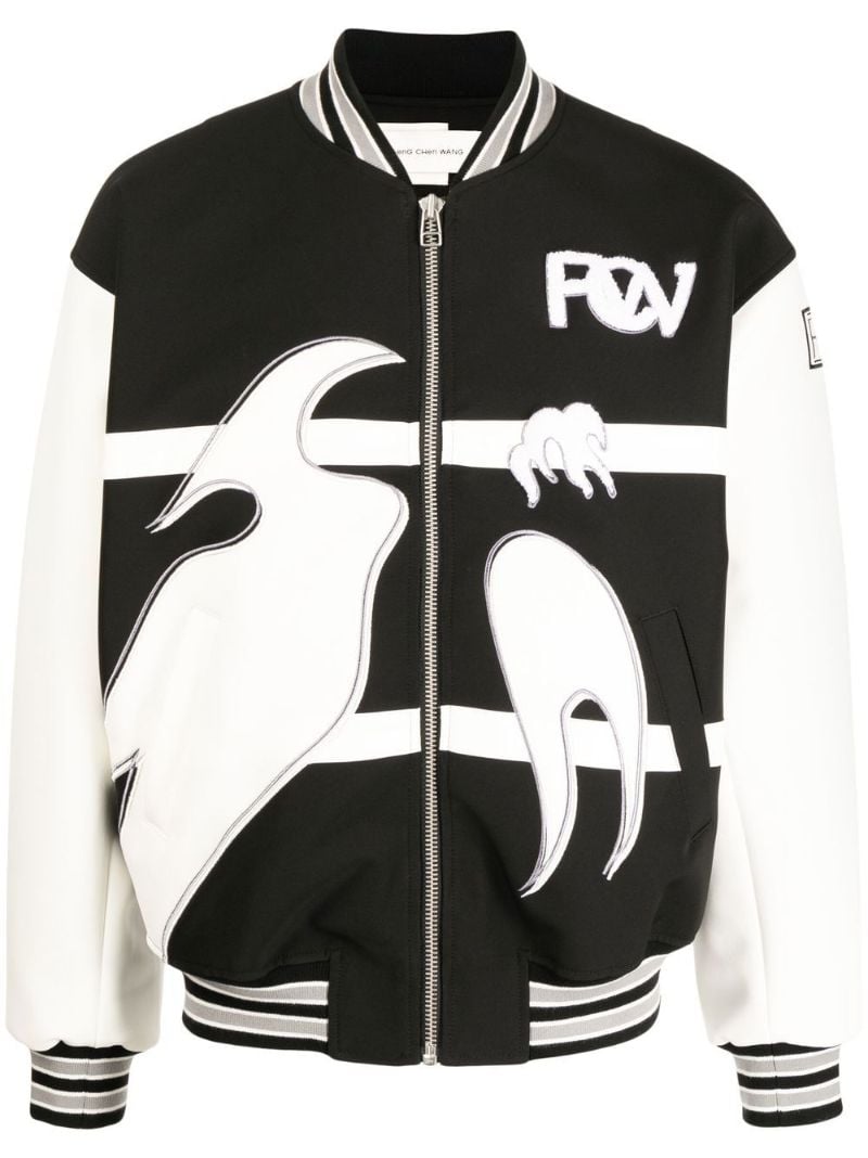 Black Phoenix Embroidered Bomber Jacket