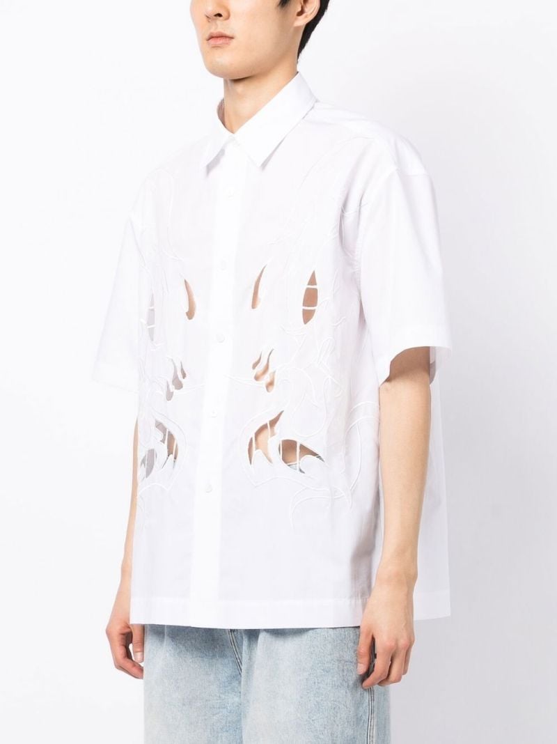 White Phoenix Cut-out Shirt