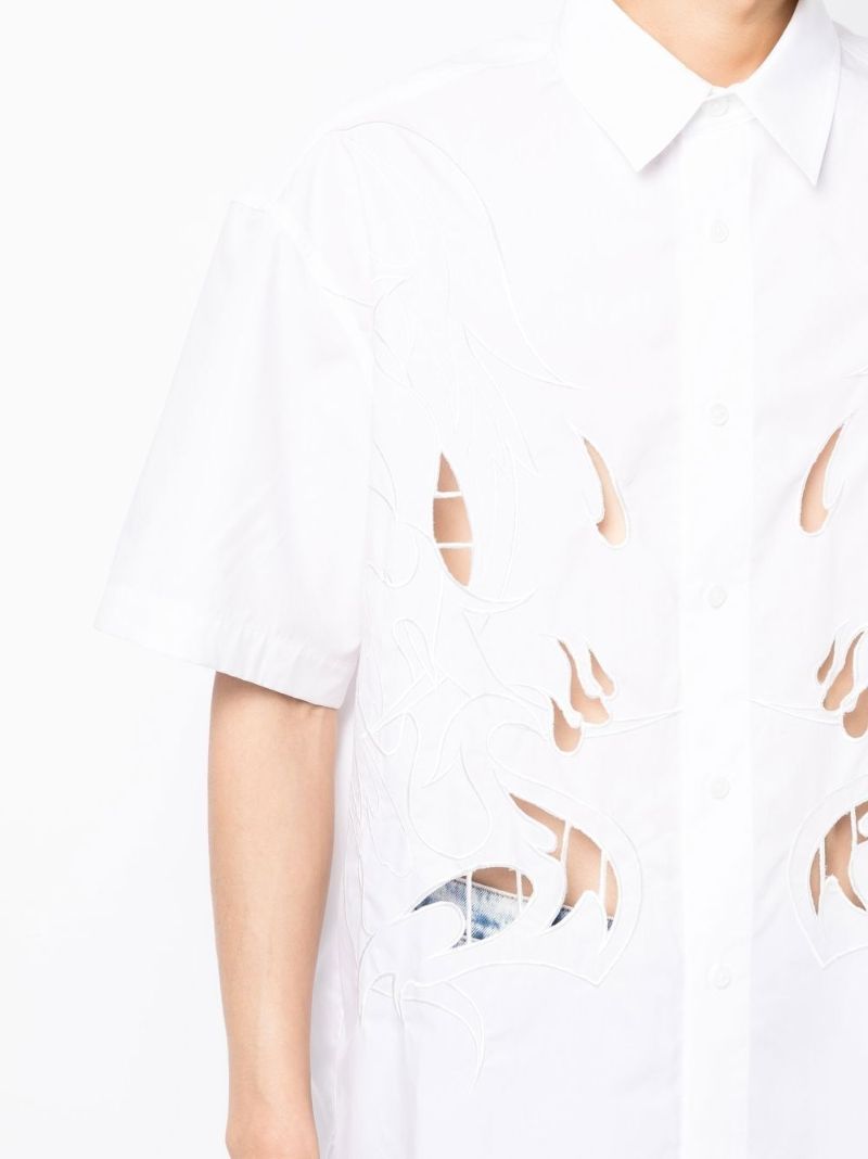 White Phoenix Cut-out Shirt