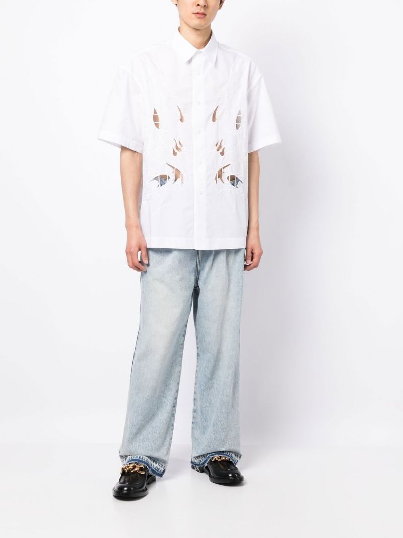 White Phoenix Cut-out Shirt