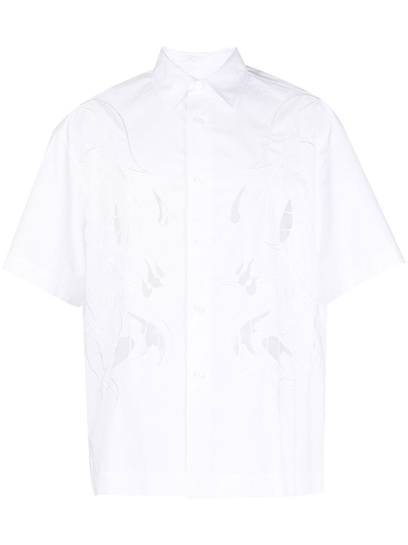 White Phoenix Cut-out Shirt