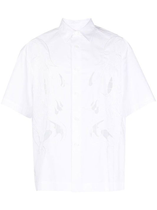 White Phoenix Cut-out Shirt