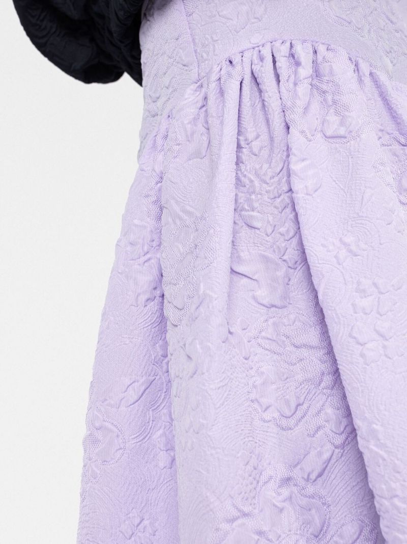 Purple Fatou MatelassÃ_x0083_Â© Midi Skirt