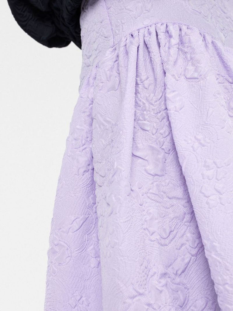 Purple Fatou MatelassÃ_x0083_Â© Midi Skirt