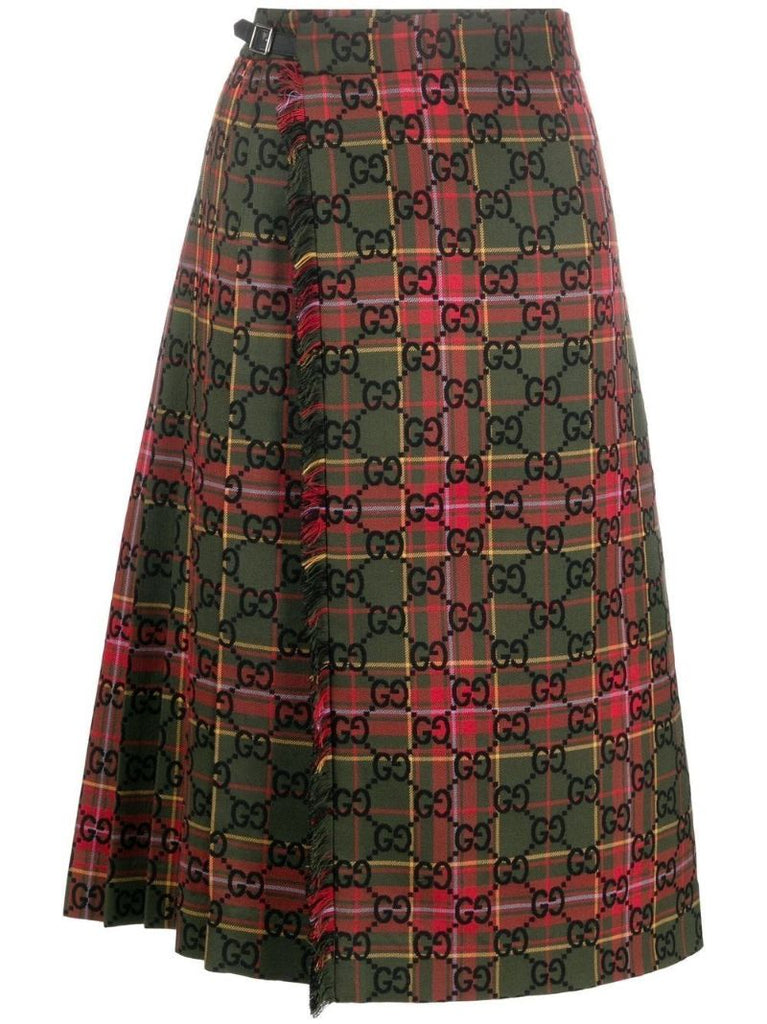 Green Supreme Tartan Wool Skirt