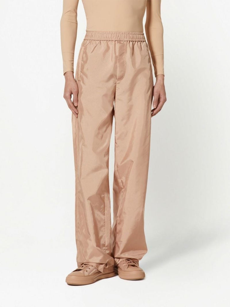 Neutral Technical Straight-leg Trousers
