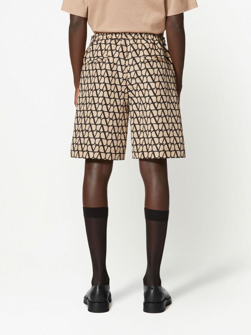 Neutral Toile Iconographe Silk Bermuda Shorts
