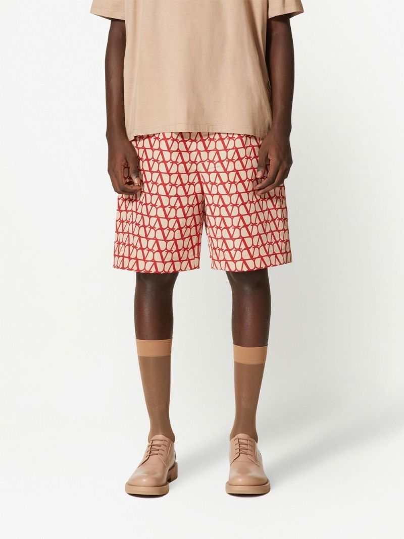 White Toile Iconographe Silk Bermuda Shorts
