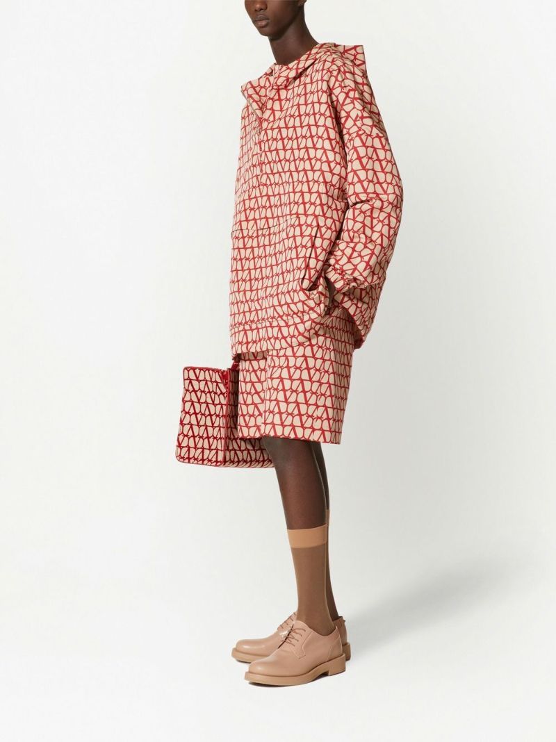 White Toile Iconographe Silk Bermuda Shorts