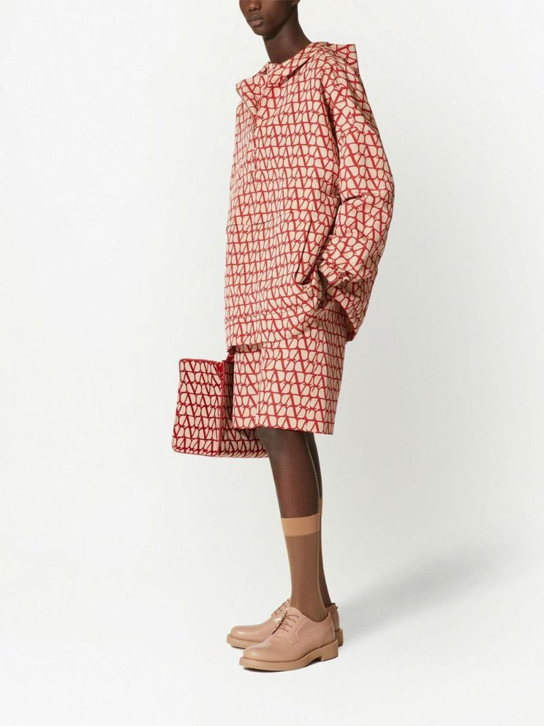 White Toile Iconographe Silk Bermuda Shorts
