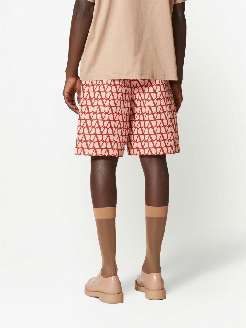 White Toile Iconographe Silk Bermuda Shorts