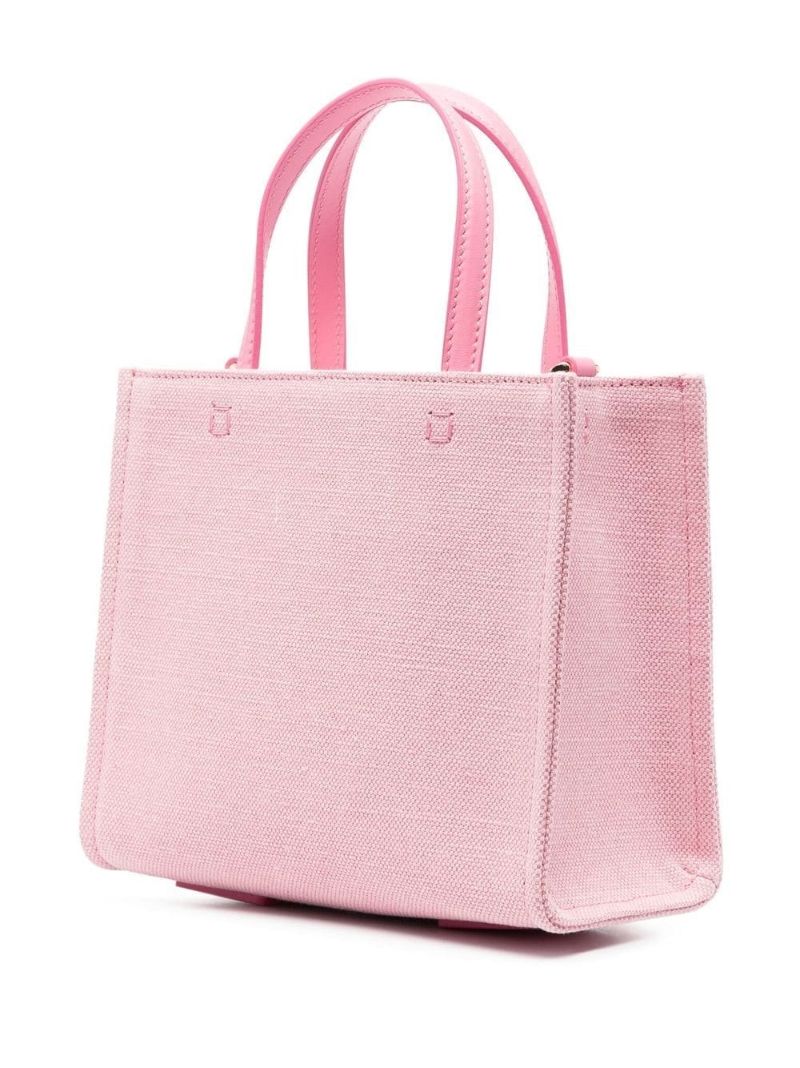 Pink G Logo Print Mini Tote Bag