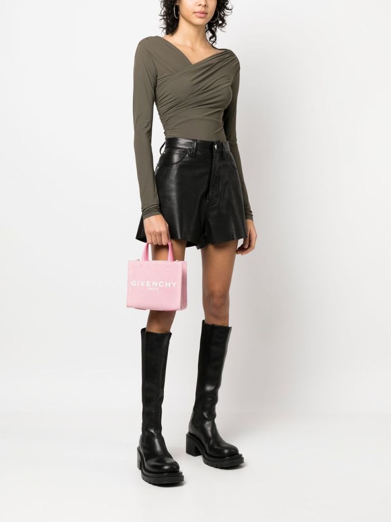 Pink G Logo Print Mini Tote Bag