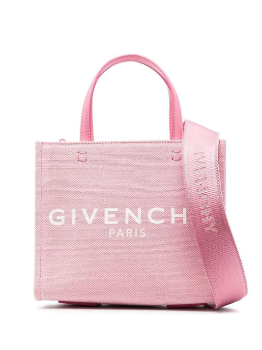 Pink G Logo Print Mini Tote Bag