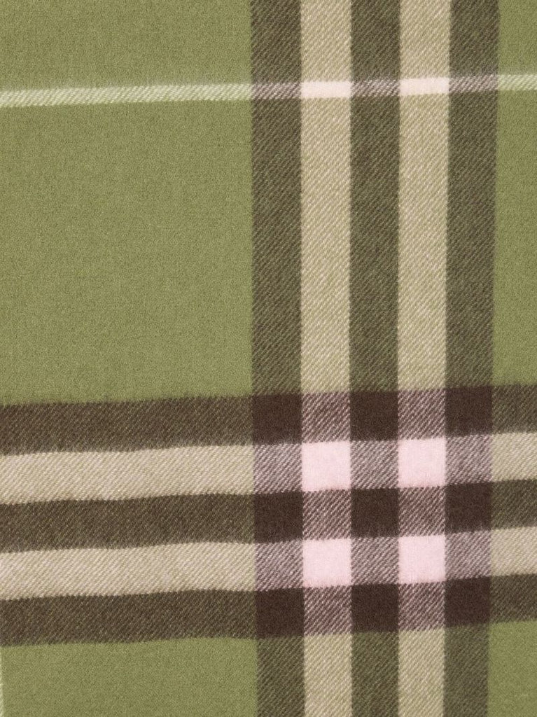 Green the Burberry Check Cashmere Scarf