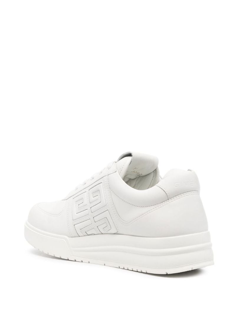 White G4 Leather Low Top Sneakers