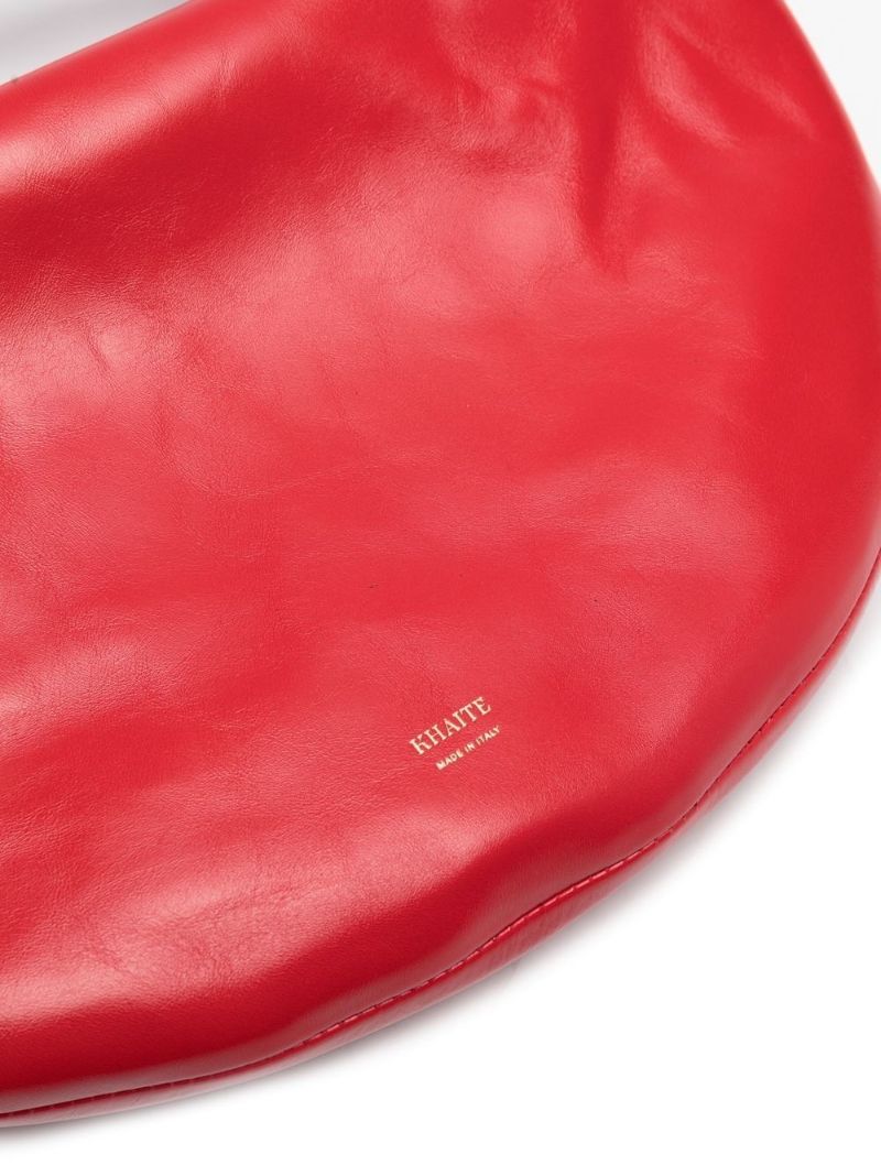 Red Olivia Leather Shoulder Bag