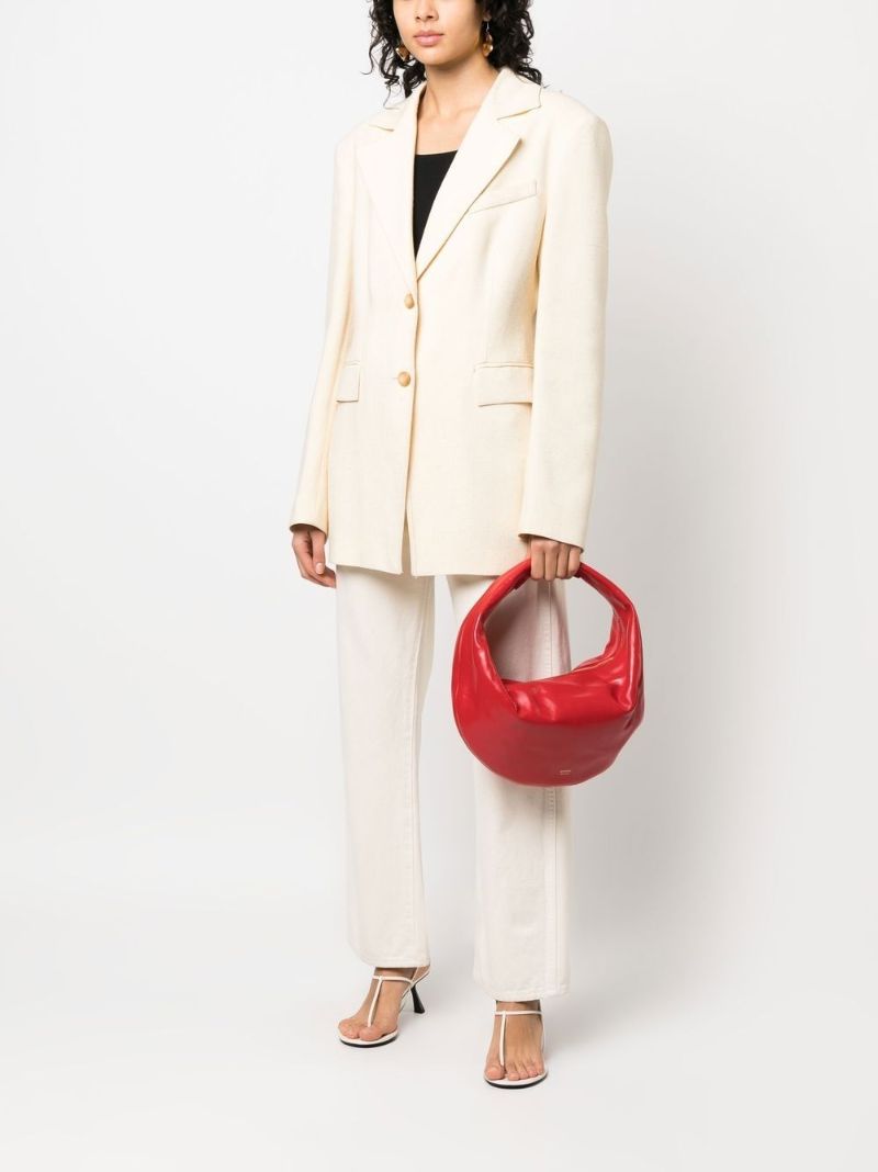 Red Olivia Leather Shoulder Bag