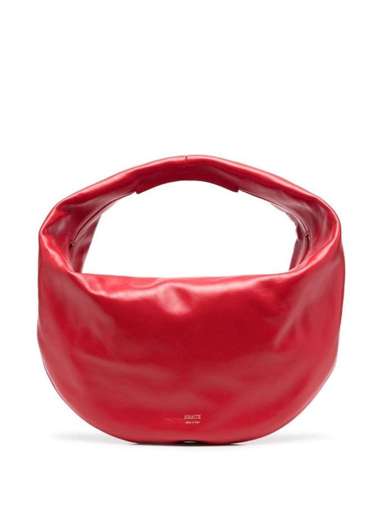 Red Olivia Leather Shoulder Bag