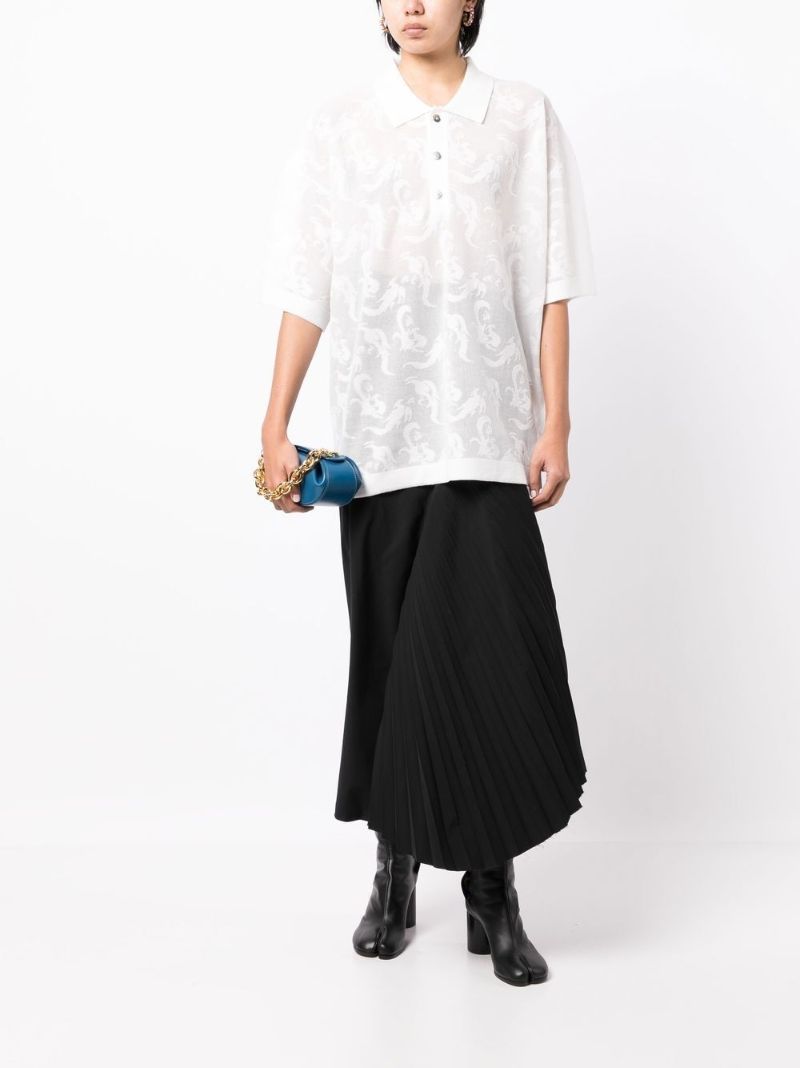 White Phoenix Jacquard Polo Shirt