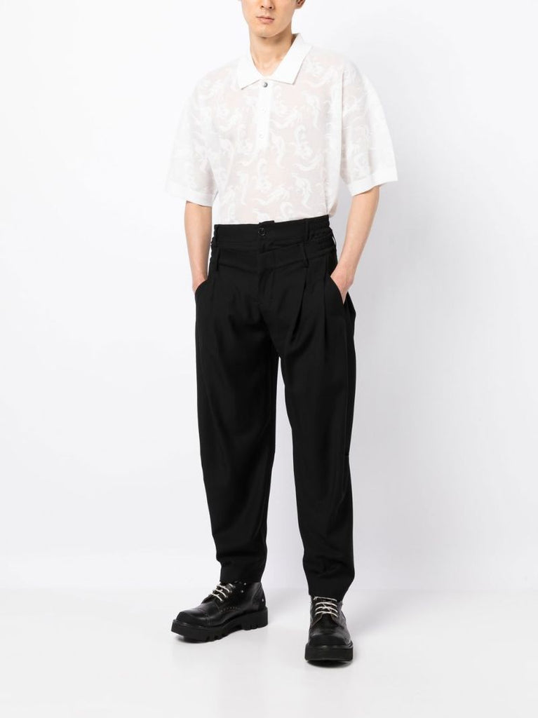 White Phoenix Jacquard Polo Shirt