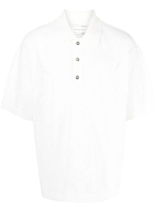 White Phoenix Jacquard Polo Shirt