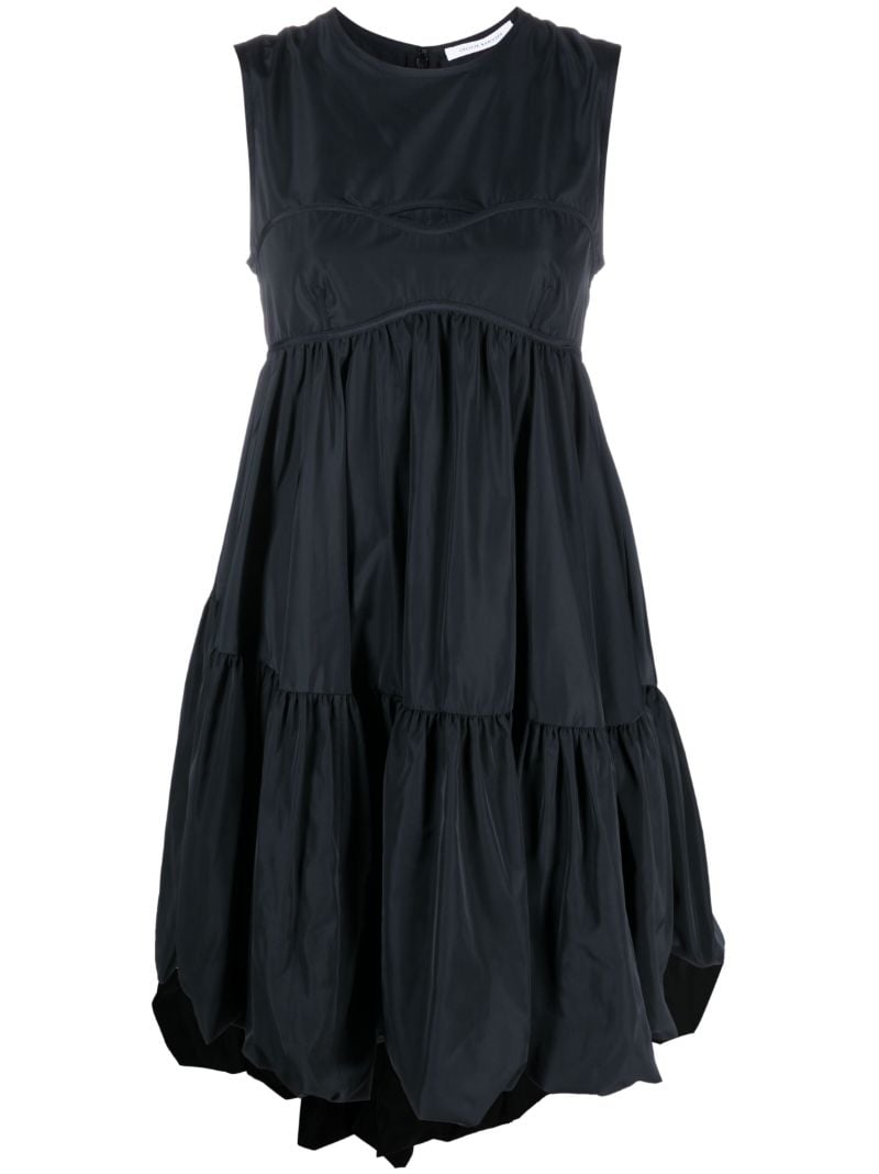 Black Divya Sleeveless Flared Dress