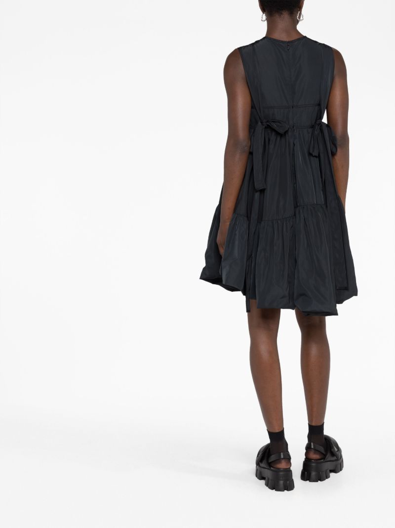 Black Divya Sleeveless Flared Dress