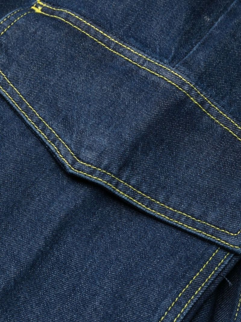 Blue Angi Straight Leg Cargo Jeans