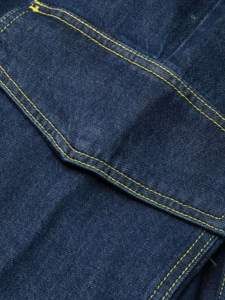 Blue Angi Straight Leg Cargo Jeans