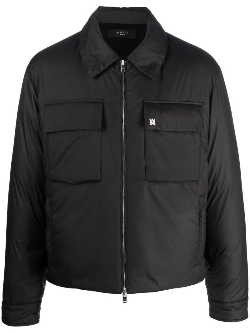 Black Padded Zip-up Jacket